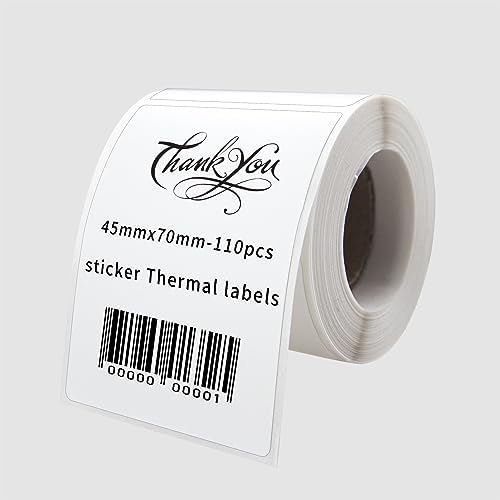 PUQU 50x80mm Direct Thermal Sticker Labels, SelfAdhesive