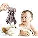CREVENT Baby Welcome Gift Set Storage Basket with 2 Blankets+ 1 Security Blanket + 1 Taggie + 1 Gift Bag with Ribbon (Grey)