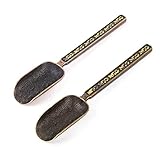 AUEAR, 2 Pack Vintage Loose Leaf Tea Scoops Coffee Scooper Copper Metal Measuring Shovel Spoons