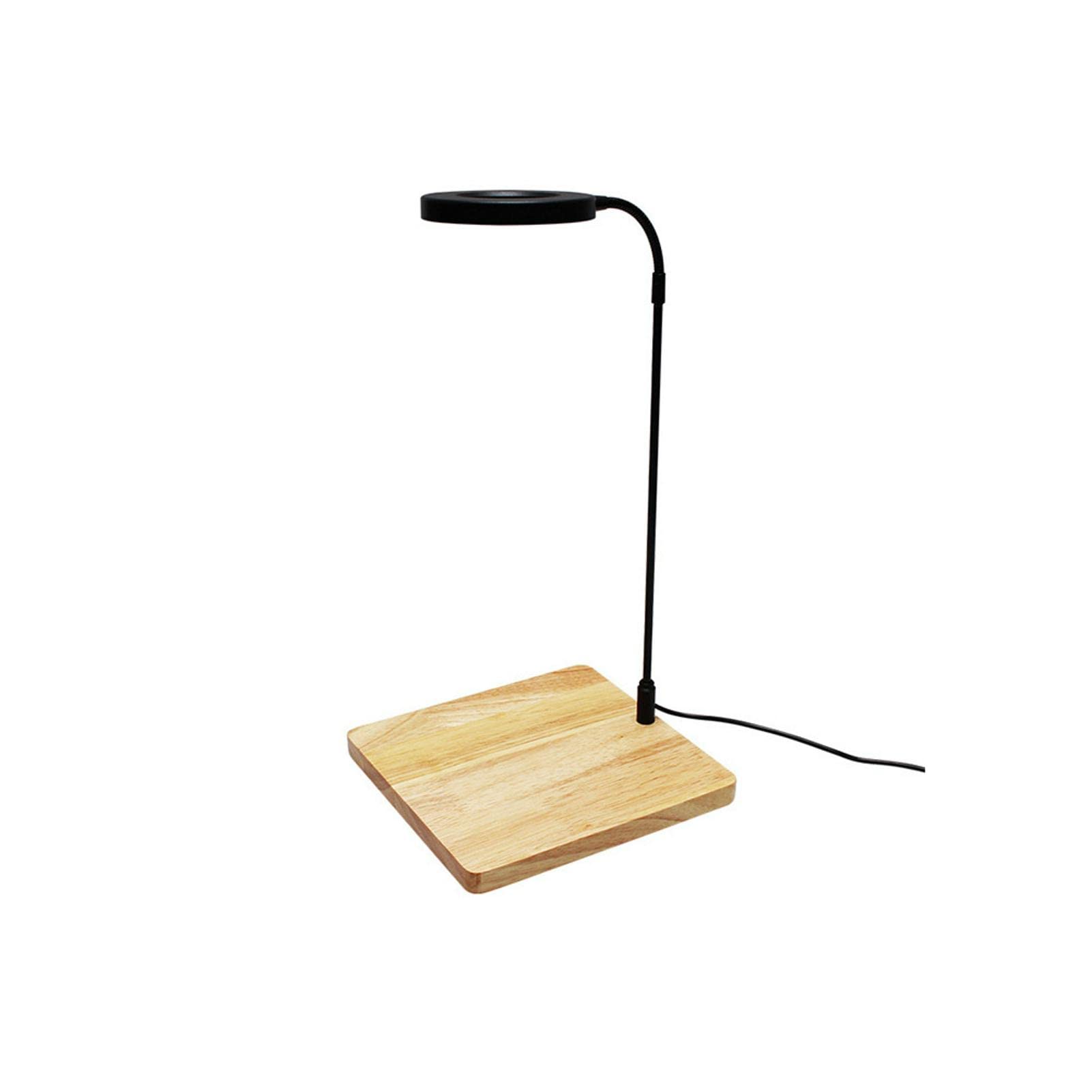 Kisbeibi Luz LED para acuario, espectro completo de 10 W, luz nano LED con tablero de madera, tanque nano para acuario para crecimiento de plantas de interior, plantas en maceta, S