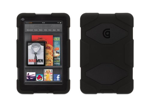 Griffin Black Protective Survivor Case for Original 2011 Kindle Fire - Military-Duty case with Stand