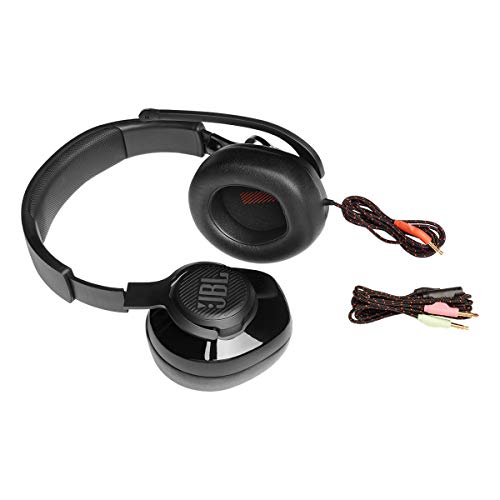 JBL Quantum 200 – Fones de ouvido para jogos circum-auriculares – Preto, grande