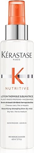 Kérastase Protetor Térmico Nutritive Lotion Thermique Sublimatrice, Para Cabelos Secos e Finos, Spray Desembaraçante, Porteção Térmica de até 230°C, 150ml