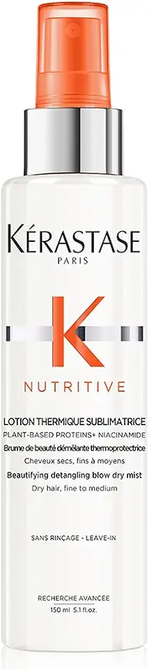 Kérastase Protetor Térmico Nutritive Lotion Thermique Sublimatrice, Para Cabelos Secos e Finos, Spray Desembaraçante, Porteção Térmica de até 230°C, 150ml