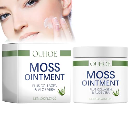 Moossalbe Plus, Moossalbe Gesicht Falten Testsieger, Mooscreme gegen Falten Gesicht, Aktiv HautreparaturMoossalbe, Antifaltencreme, Soforteffekt Moos Salbe fürsGesicht & gegenFalten (100G)