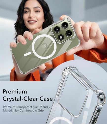 Image of Jkobi Shockproof Crystal-Clear Back Cover for Motorola Moto Edge 70 Pro (Magsafe Wireless Support | Drop & Camera Protection | Hard Polycarbonate)
