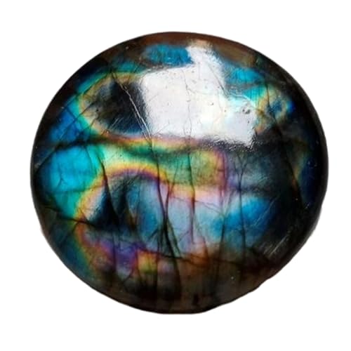 Pierre labradorite ronde pour façonner votre propre pendentif fait main