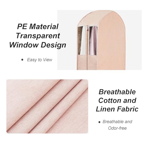 Garment Bags for Hanging Clothes, Fully Enclosed Garment Rack Cover for Closet Storage Clothes Cover with Clear Window(16x58x90cm/6x23x35in)3