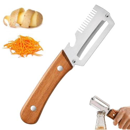 2026 NEW Multifunctional Vegetable Peeler, 3-in-1 Stainless Steel Kitchen Peeler and Julienne Peeler for Potatoes, Carrots, Cucumbers, Apples, Fruits and Vegetables(1PCS) ﻿ ﻿