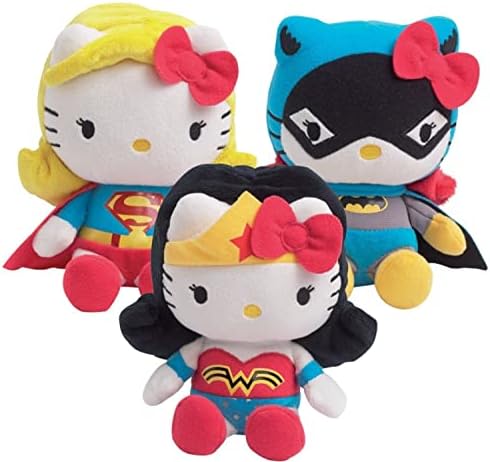 Hello Kitty DC Comics Super Hero's Plush Soft Toy Set Complete Set