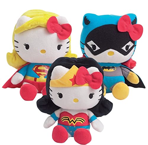 Hello Kitty Dc Comics Super Hero's Plush Soft Toy Set Complete Set #TOP1