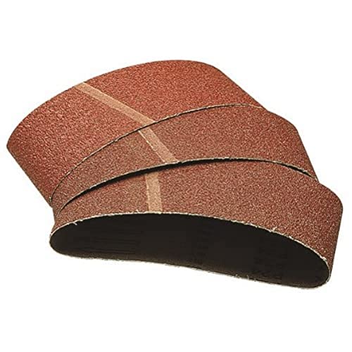 wolfcraft 3 Fabric Sanding Belts 75 x 533 mm, Grain 120 I 1922000, Rot, grit 120