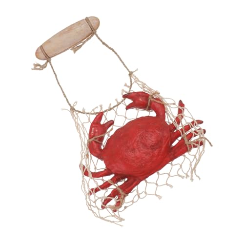 NUOBESTY Creative Crab Wall Hanging Decor Resin Mediterranean Lobster and