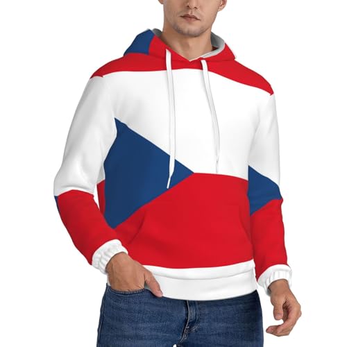 Sweat à capuche République tchèque homme pull chaud épais aux finitions premium