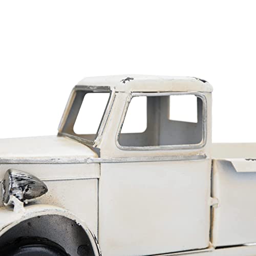 Soffee Design 10In Collectible-Vehicles Classic Truck, Pick-Up Model Iron Decorations, Collectible Figurine Desktop Car Wine Holder For Home Decor, White #TOP7