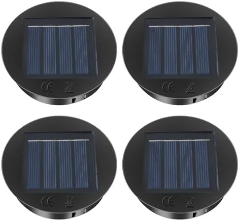 CNMTCCO Solar Lights Replacement Parts 8 cm Pack of 4 Replacement Solar Module for Garden Light with 600 mAh Battery, IP44 Waterproof Solar Replacement Lid LED Solar Panel for Solar Lantern, Solar Light and DIY Decoration - View 3