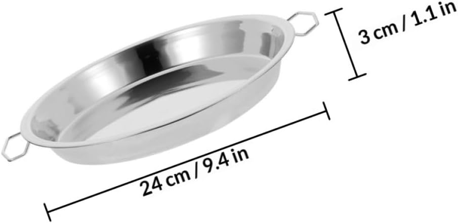 Stainless Steel Cake Pan Round Fruit Cake Pan Serving Plate Microwave Oven Safe