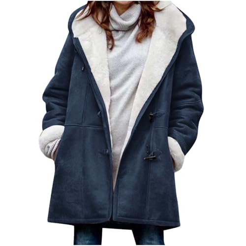 Women Faux Jackets Hoods Windbreaker Outfits for Women Long Sleeve Thermal Fuzzy Hooded Basic Winter Fall 2025