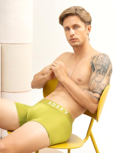 Image of KOFFY Men's 95% Micro Modal 5% Elastane Solid Trunks