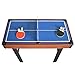 Hathaway Triad Multi Game Table - Space-Saving 48-in Pool Table with Lightweight Table Tennis and Glide Hockey Table Topper for Family Game Rooms - 3 in 1 Game Table with Complete Accessories - Blue