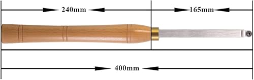 Miniatura 3 de Finisher - Herramienta de torno de torneado de madera, herramienta de cincel doblada con punta de carburo redonda de 0.350 in, longitud de 16