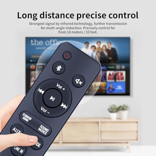 Télécommande compatible barre de son ONN pour remplacer le boîtier perdu