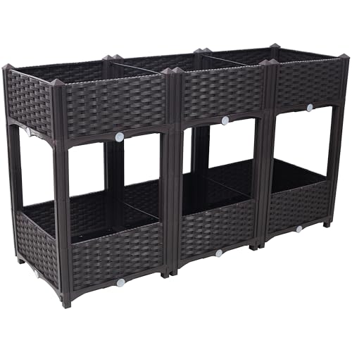 Jardinera elevada modular para terrazas y balcones con sistema de drenaje 4