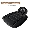 BOPUOVRE Memory Foam Car Seat Cushion with Breathable Fabric & Non-Slip Gel, Universal Fit for Car Truck Office Home 19.6x18x1.2 Black