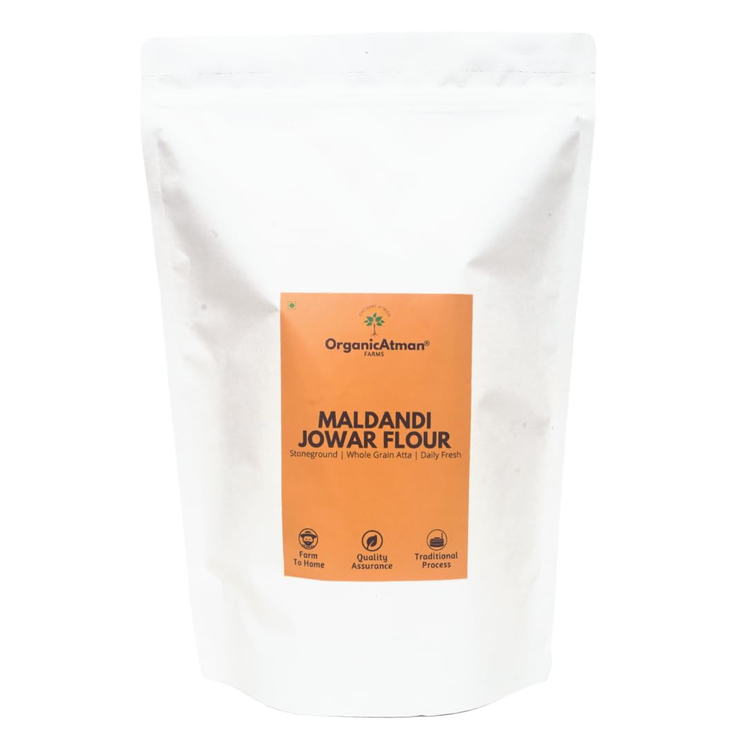 Organic Atman Jowar Atta (1KG) Stoneground | Daily Fresh Flour | Gluten Free | Maldandi Jowar | Desi Variety | No Artificial Preservatives | 1kg (B0978VFDK3) Amazon Price History, Amazon Price Tracker
