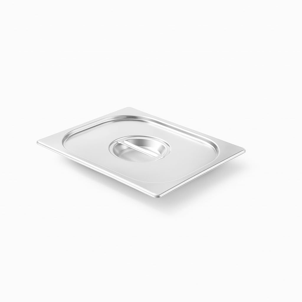 Lot de 4 Couvercles Gastronorme GN 1/2 en Inox 201 – Accessoires Professionnels pour Bacs Gastro, Cuisine, Restauration et Hôtel