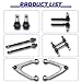 HAWK BROTHER Control Arm, Upper Control Arm Lower Ball Joint 10PCS Front Suspension Kit Tie Rod End Sway Bar Link Compatible With 2006-2010 Hummer H3 2009-2010 H3T