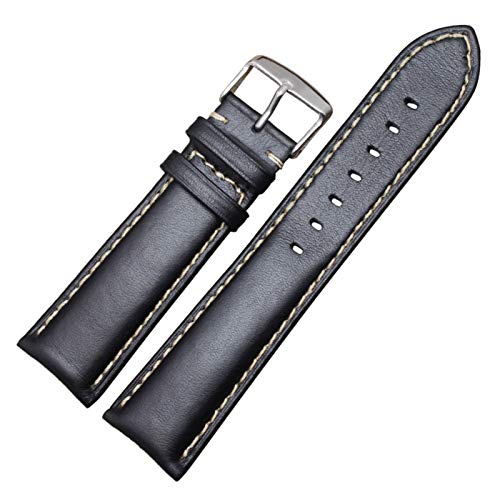 Sangle de montre en cuir 20mm 22mm noir brun pour homme et femme