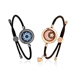 TOTWOO Touch Bracelet for Couple Vibration & Light Up Bracelets Long Distance Gifts for LDR One-to-One Bluetooth Pairing via App