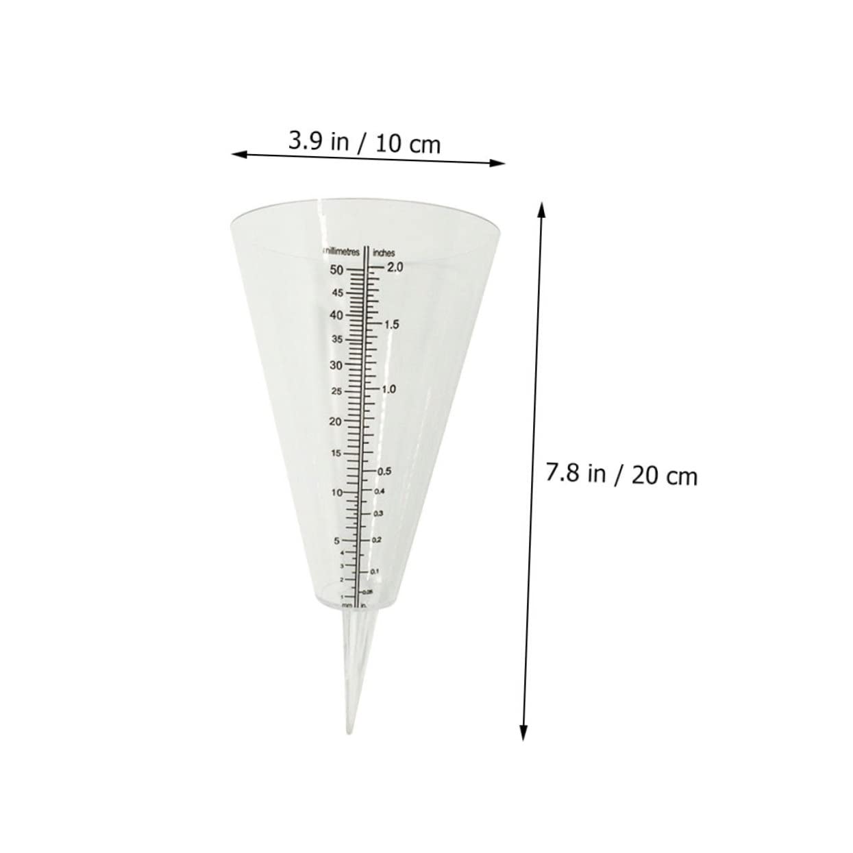 balacoo Garden Rain Gauge Cone Shaped Transparent Measuring Cup Tool for Outdoor Use for Farming Meteorological Statistics Controlled Watering Your Backyard Lawn