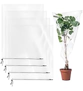 Amazon.com : 4 Pcs Winter Plant Film Cover with Drawstring-23.6''x