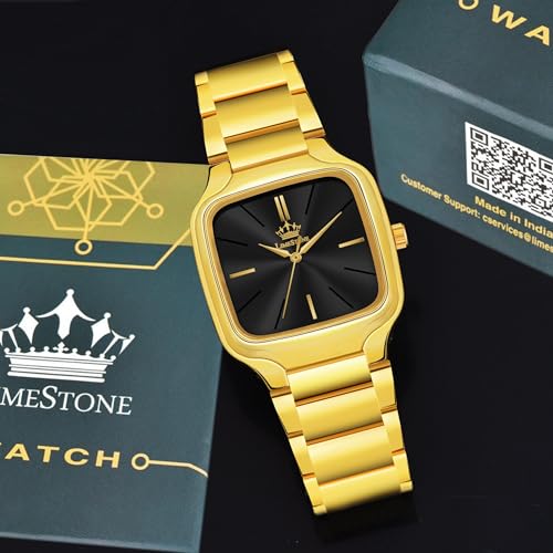 Image of LIMESTONE Classic Series Men Analog Watch - Stainless Steel Mesh Strap with Elegant Dial & Roman Numerals | Quartz Wristwatch for Casual & Formal Wear