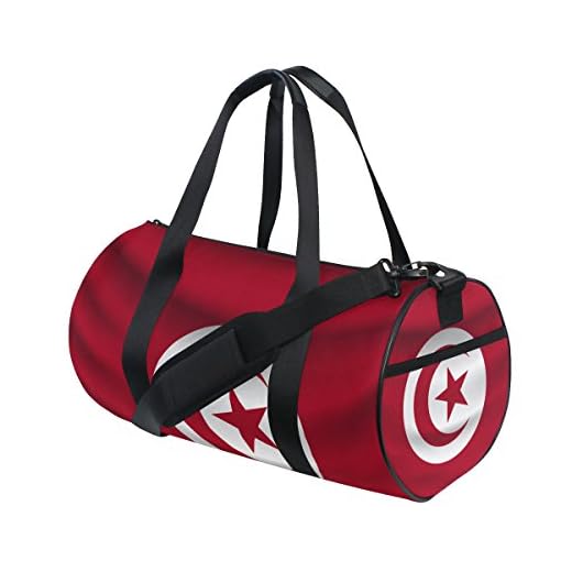 All3DPrint Tunisien flagga resa duffel axelväska, sport gym fitnessväskor