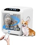 COZIVVOVV 72L Large Pet Dryer Box, Automatic Ultra Quiet Cat Hair Drying Box with Smart Temperature, Wind and Time Via APP or Touch Panel Control, Grooming Small Middle Dog Blower