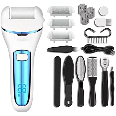 Layhou Electric Rechargeable Foot Grinder Digital Display Callus Remover Feet Pedicure Tools Set Remove Dead Skin Cover