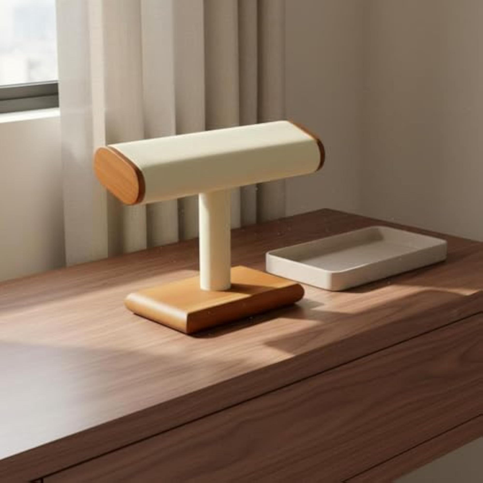 Crossbar Bracelet Holder, Multi-Functional Wooden Watch Stand