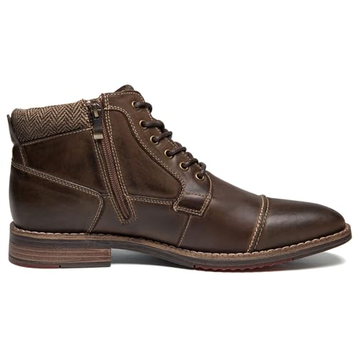 Image of Arkbird Men's Dress Boots Genuine Leather Cap Toe Ankle Boot with Side Zipper for Casual Business Formal Wear
