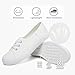 Uoidru Womens Slip On Shoes Low Top Canvas Sneakers Lightweight Casual Walking Shoes Fashion Work Sneakers(White,US10.5)