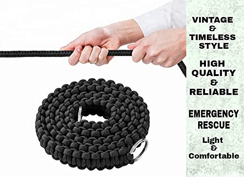 Image of Black Beauty Shoulder Camera Strap Durable Paracord 550LB Camcorder Shoulder Neck Vintage Camcorder Belt for Canon Nikon Sony Olympus SLR DSLR Cameras (Black)