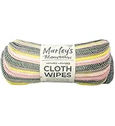 Reusable Cloth Wipes - 24 count pack - Washable, Cotton, Paperless Wipes by Marley's Monsters (Sp...