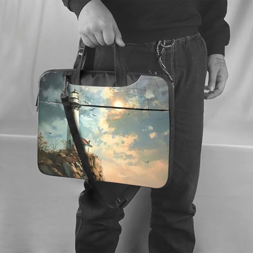 Sac ordinateur portable 14 pouces protégez votre pc noir imprimé chic - 2