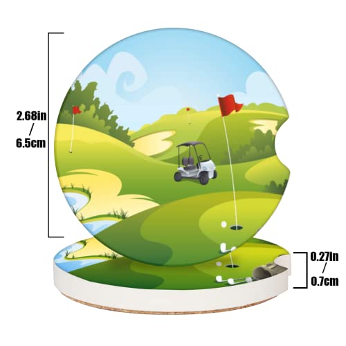 Posavasos cerámicos para auto 2 unidades 2.68 pulg miniatura 3
