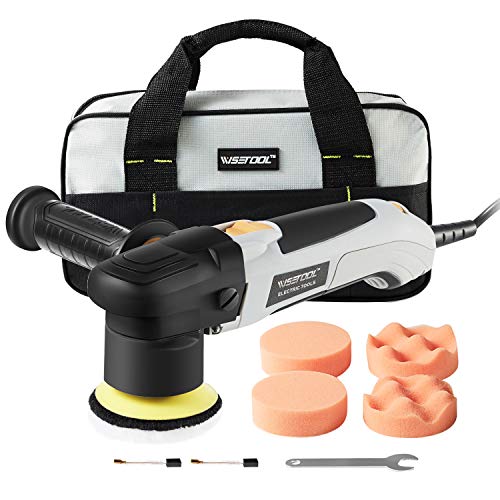 WISETOOL 300W 2.5Amp Dual Action Orbital Polisher,3 Inch Variable Speed Polisher Sander for Home Appliance Polishing,Car Sanding,Waxing,Sealing Glaze