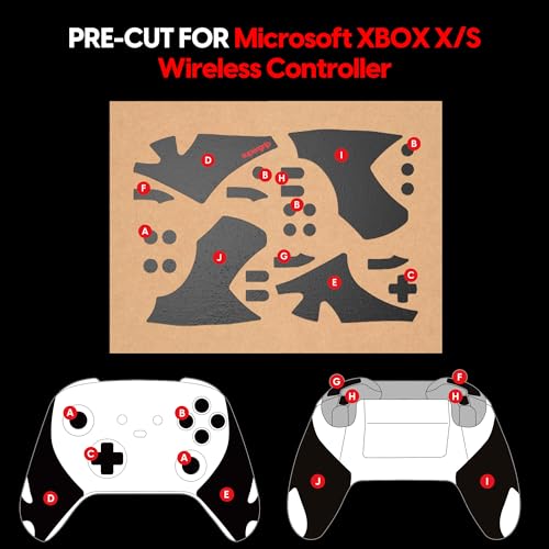 Image of Pulsar Gaming Gears SUPERGRIP Griptape Set for Xbox Series X|S Controller Sweat Absorbing High Performance Anti Slip 3M Adhesive no Residue Controller Grip Tape Ultra-Thin 0.5mm (0.02in)