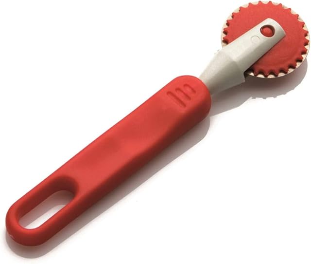 Tredoni 4cm Dough/Ravioli Stamp Cutter & Sealer Wheel, Pastry/Pasta Maker, Plastic Handle, Multicolour