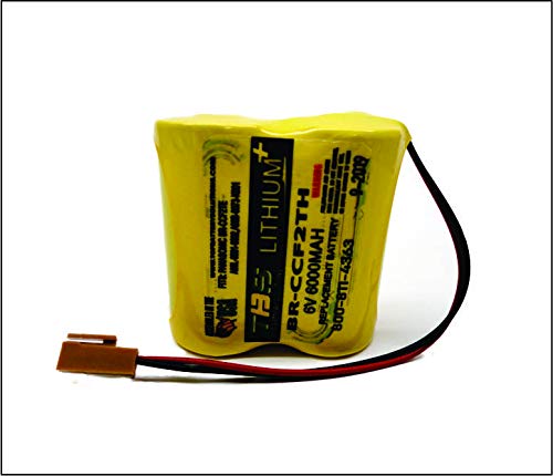 1pc BR-CCF2TH 6V Lithium Replacement Battery for Fanuc oi Mate Model-D, Controls, PLC Computer Ge Fanuc A06 Series A98l-0001-0902, BR-CCF2TE CNC (Cutler Hammer), Brown Connector